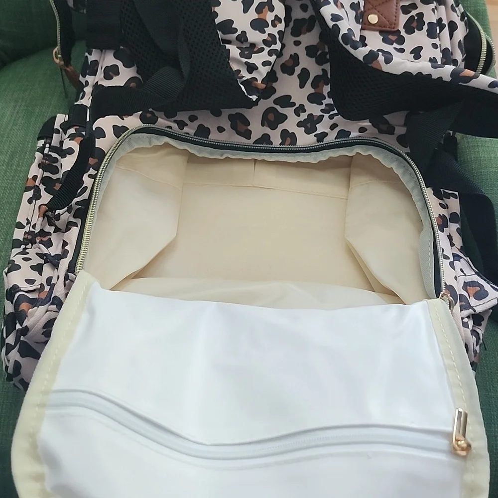 Leopard Print Diaper Bag Backpack
